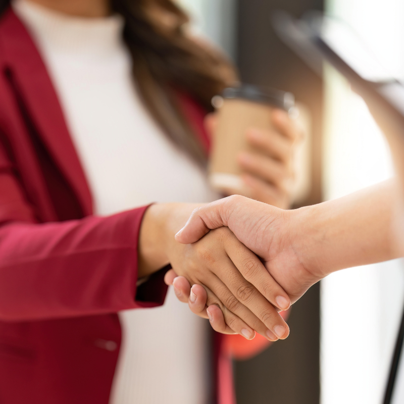 Women shaking hands